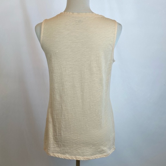 Ann Taylor Loft lightweight Ruffle neckline Peach - Picture 4 of 12